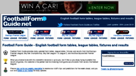 What Footballformguide.net website looked like in 2016 (7 years ago)