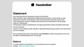 What Faucetminer.xyz website looked like in 2016 (7 years ago)