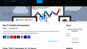What Free-followers.net website looked like in 2016 (9 years ago)