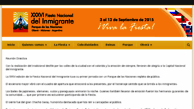 What Fiestadelinmigrante.com.ar website looked like in 2016 (7 years ago)
