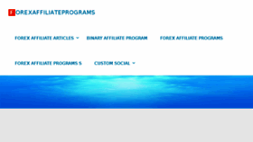 What Forexaffiliateprograms.org website looked like in 2016 (7 years ago)