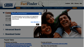 What Factfinder.census.gov website looked like in 2016 (7 years ago)