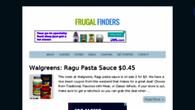 What Frugalfinders.com website looked like in 2016 (7 years ago)