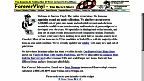 What Forevervinyl.com website looked like in 2016 (7 years ago)