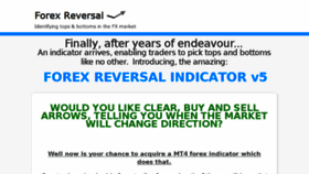 What Forexreversalindicator.com website looked like in 2016 (7 years ago)