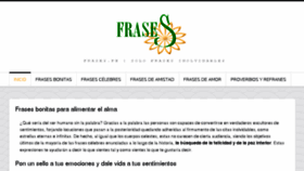 What Frases.pe website looked like in 2016 (7 years ago)
