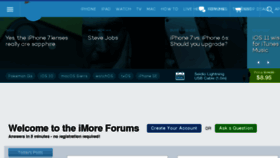 What Forums.imore.com website looked like in 2016 (7 years ago)