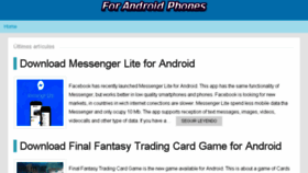 What Forandroidphones.com website looked like in 2016 (7 years ago)