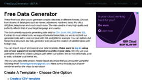 What Freedatagenerator.com website looked like in 2016 (7 years ago)