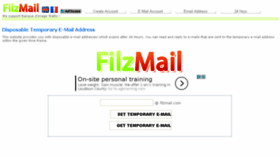 What Filzmail.com website looked like in 2016 (7 years ago)
