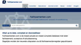 What Faillissementen.com website looked like in 2016 (7 years ago)