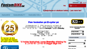 What Fantombike.dk website looked like in 2016 (7 years ago)