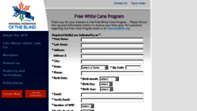 What Freecane.nfb.org website looked like in 2016 (7 years ago)