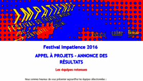 What Festivalimpatience.fr website looked like in 2016 (7 years ago)