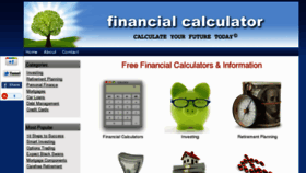 What Financialcalculator.org website looked like in 2016 (7 years ago)