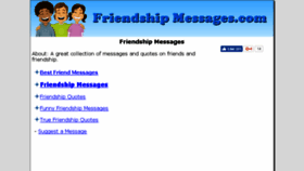 What Friendshipmessages.com website looked like in 2016 (7 years ago)