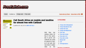What Freecallsin.com website looked like in 2016 (7 years ago)