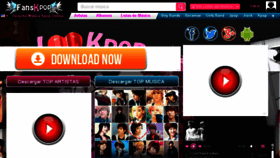 What Fanskpop.com website looked like in 2016 (7 years ago)