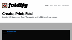 What Foldifyapp.com website looked like in 2016 (7 years ago)