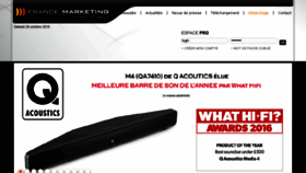 What Francemarketing.fr website looked like in 2016 (7 years ago)