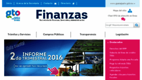 What Finanzas.guanajuato.gob.mx website looked like in 2016 (7 years ago)