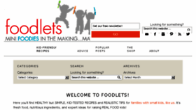 What Foodlets.com website looked like in 2016 (7 years ago)