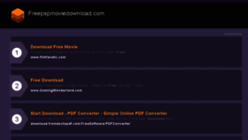 What Freepspmoviedownload.com website looked like in 2016 (7 years ago)