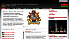 What Foreignaffairs.gov.mw website looked like in 2016 (7 years ago)