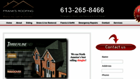 What Franksroofingottawa.com website looked like in 2016 (7 years ago)