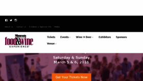 What Foodwineshow.com website looked like in 2016 (7 years ago)