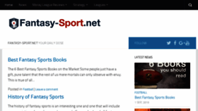 What Fantasy-sport.net website looked like in 2016 (7 years ago)
