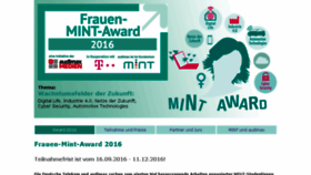 What Frauen-mint-award.de website looked like in 2016 (7 years ago)