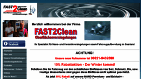 What Fast2clean.de website looked like in 2016 (7 years ago)