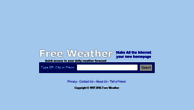 What Freeweather.com website looked like in 2016 (7 years ago)