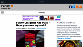 What Funnycraigslistads.com website looked like in 2016 (7 years ago)