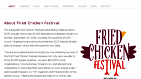 What Friedchickenfestival.com website looked like in 2016 (7 years ago)