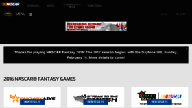 What Fantasygames.nascar.com website looked like in 2016 (7 years ago)