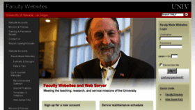 What Faculty.unlv.edu website looked like in 2016 (7 years ago)