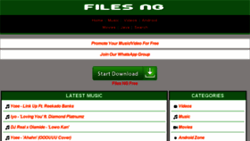 What Files.ng website looked like in 2016 (7 years ago)