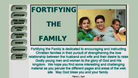 What Fortifyingthefamily.com website looked like in 2016 (7 years ago)