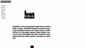 What Fontfabrik.com website looked like in 2016 (7 years ago)