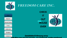 What Freedomcare.com.au website looked like in 2016 (7 years ago)