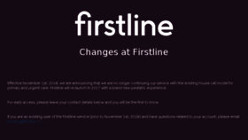 What Firstlineapp.com website looked like in 2016 (7 years ago)