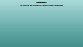 What Findalibrary.org.uk website looked like in 2016 (7 years ago)