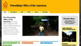 What Friendshipamericas.org website looked like in 2016 (7 years ago)