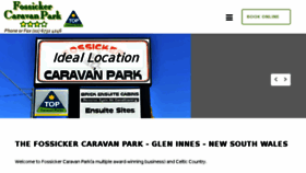 What Fossickercaravanpark.com.au website looked like in 2016 (7 years ago)
