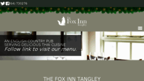 What Foxinntangley.co.uk website looked like in 2016 (7 years ago)