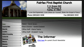 What Fairfaxfbc.org website looked like in 2016 (7 years ago)