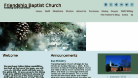 What Friendshipbaptist411.org website looked like in 2017 (7 years ago)
