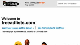 What Freeadlists.com website looked like in 2017 (7 years ago)